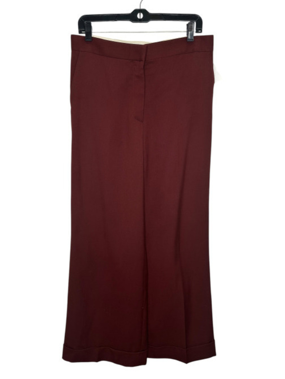 The Row Wool Trousers in Burgundy